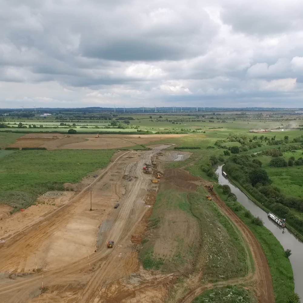 The link road at Houlton takes shape
